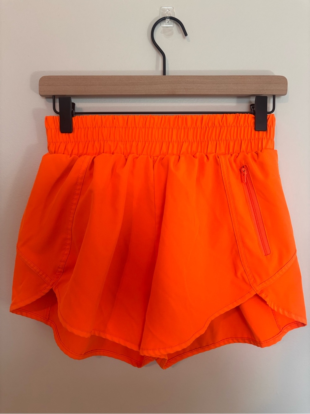 Women’s High-Waist Orange Athletic Shorts